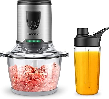 Amazon フードプロセッサー 最新改良版 ミキサー ジューサー 革新的な多機能フードプロセッサー ジューサーの組み合わせ 0wハイパワー 急速きざむ ミキサー コンパクト ジュース用ボトル 400ml のまま持ち運び可能 ジューサー 1 2l フードプロセッサー用 大容量