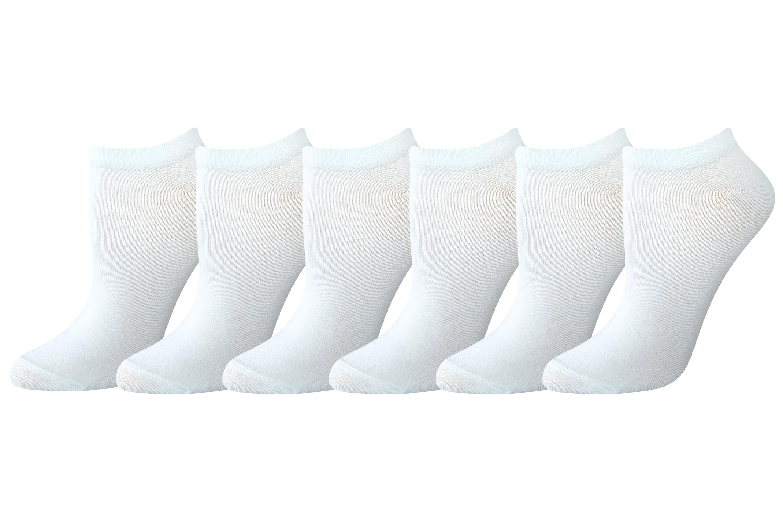 Photo 1 of Amazon Essentials Women's Casual Low-Cut Socks, Lightweight, 6 Pairs, White, 6-9