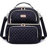 Weitars Lunch Bag for Women,Dual Compartment Lunch Box for Women Lunch Tote for Work,Insulated Leakproof Large Lunchbox Lunch Cooler for Adult for Men, Women, Lunchbag for Hiking,Picnic,Beach