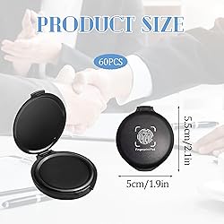 60 Pcs Fingerprint Ink Pad Black Finger Print Stamp