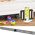 Under Couch Toy Blocker (1,6’’H x15,7’’L - 8 Pack - Fit Sofa Gaps 1,6’’ to 3,2’’) with Hook& Loop Secured to Sofa Legs Adjustable Under Sofa Barrier No Glue Stoppers for Kid Pet Toys (Patent Pending)