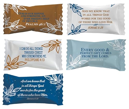 Hospitality Mints Party Sweets Bible Verse Buttermints by Appx 300 mints, 7 ounce Bags (Pack of 6) 42 Ounce
