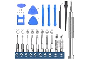 EASYTIME Repair Tool Kit for Nintendo Xbox PS5 PS4, 23 in 1 Triwing Screwdriver Set with T6 T8 T9 T10 Torx 3.8 4.5 Gamebit for Switch Joycon Gamecube Controller NES SNES N64 3DS