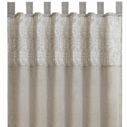 Schlaufenschal Weiss Vorhang Stickerei Gardine Shabby Chic