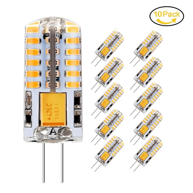 Jpodream® 3W G4 LED Lampe, 48X 3014SMD, 300LM, Ersatz für 30W Halogenlampen,12V AC / DC, 3000K Warmweiß, 360° Abstrahlwinkel,