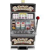 Crazy Diamonds Slot Machine Coin Bank, Casino Savings Bank, Ages 14+ | Crazy Diamonds Slot Machine Coin Bank, Casino Savings Bank with Flashing Jackpot Light, Novelty Gift for Kids &amp; Adults