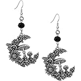 HAQUIL Vintage Nature Mushroom Dangle Drop Earrings, Mushroom Jewelry Gift for Women