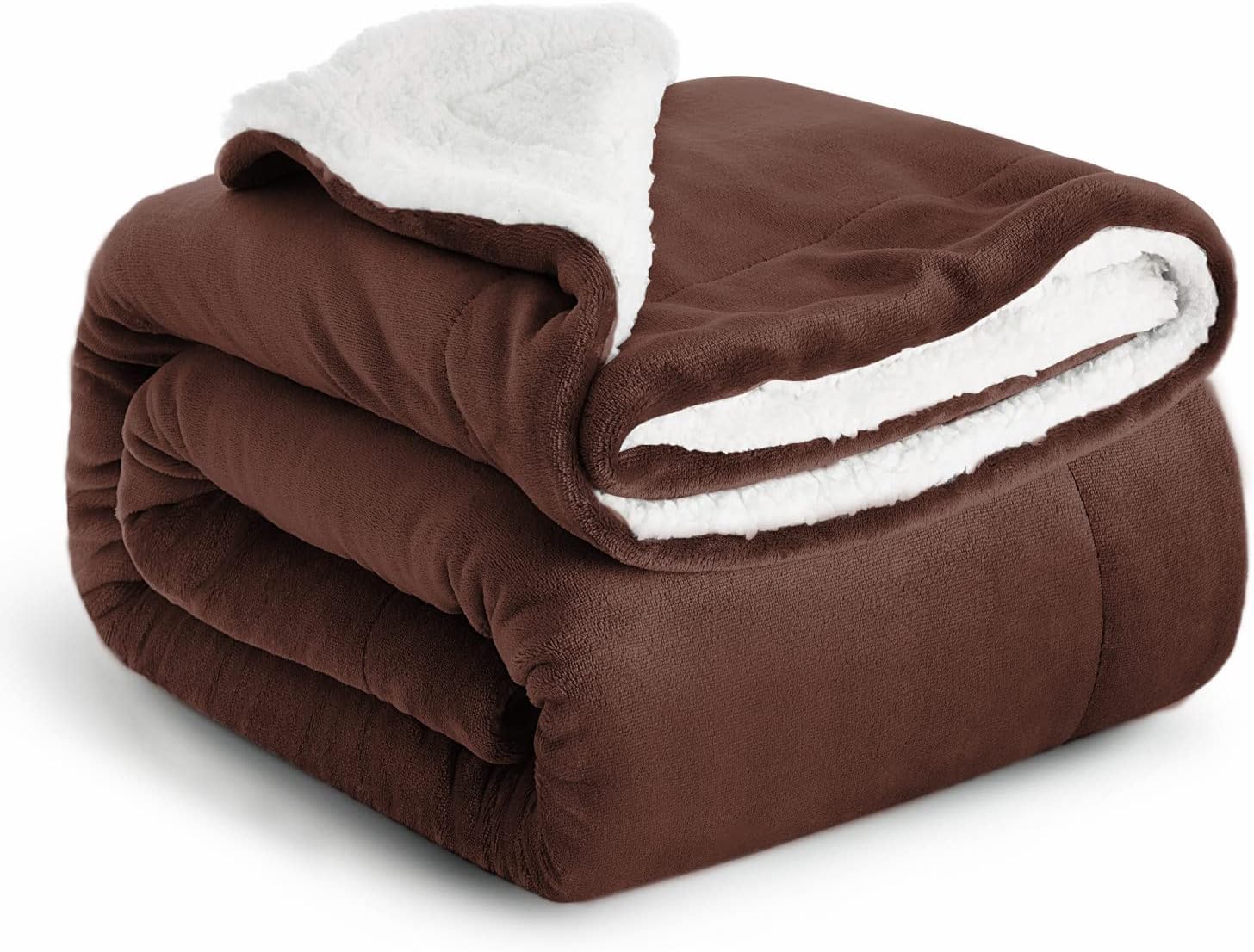 IR Imperial Rooms Sherpa Fleece Blanket Bed Throws Blankets For Sofas Soft Fluffy Thick Blanket Reversible Microfiber Throw (Coffee, Queen (200 x 240 Cm)) — image 1