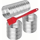 DATANYA 12Pack Tart Rings 3.15 Inch Perforated Tart Ring Stainless Steel, Round Mousse Cake Ring Metal Pastry Mold for Baking