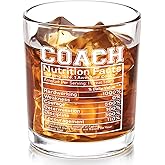 Futtumy Coach Nutrition Facts Whiskey Glass, Coach Gifts for Men, Basketball Coach Gifts, Baseball Coaches Gift, Best Coaches Gift for Soccer Softball Volleyball for Graduation Competition Christmas