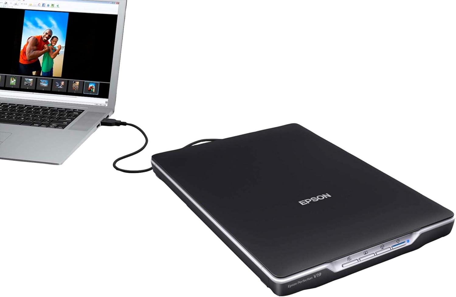 Epson Perfection V19 Color Photo & Document Scanner with scan-to-cloud & 4800 dpi optical resolution: Electronics