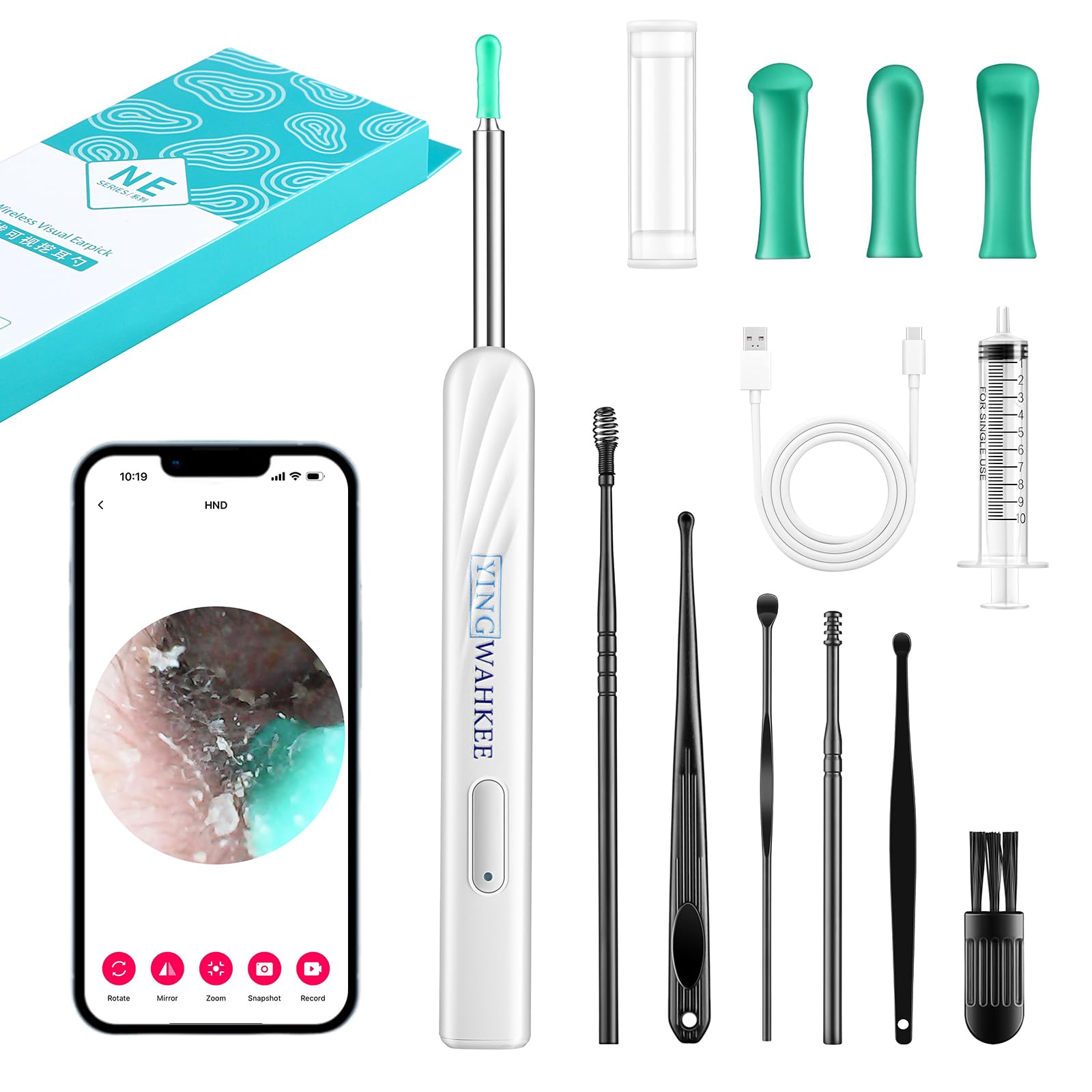 Aazon.co: Ear Wax Reoval, Ear Cleaner With 6 Ear Spoons, Ear Wax