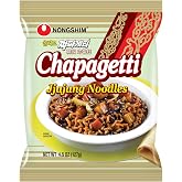 Nongshim Ramen Noodles, Gourmet Instant Ramen, Premium Microwavable Noodle, Chapagetti, 4.5 Ounce (Pack of 4)