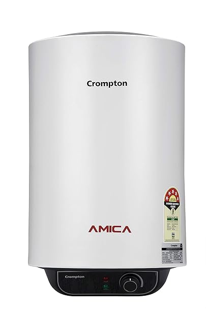 Crompton Amica ASWH-2015 15-Litre Storage Water Heater (Black and White)