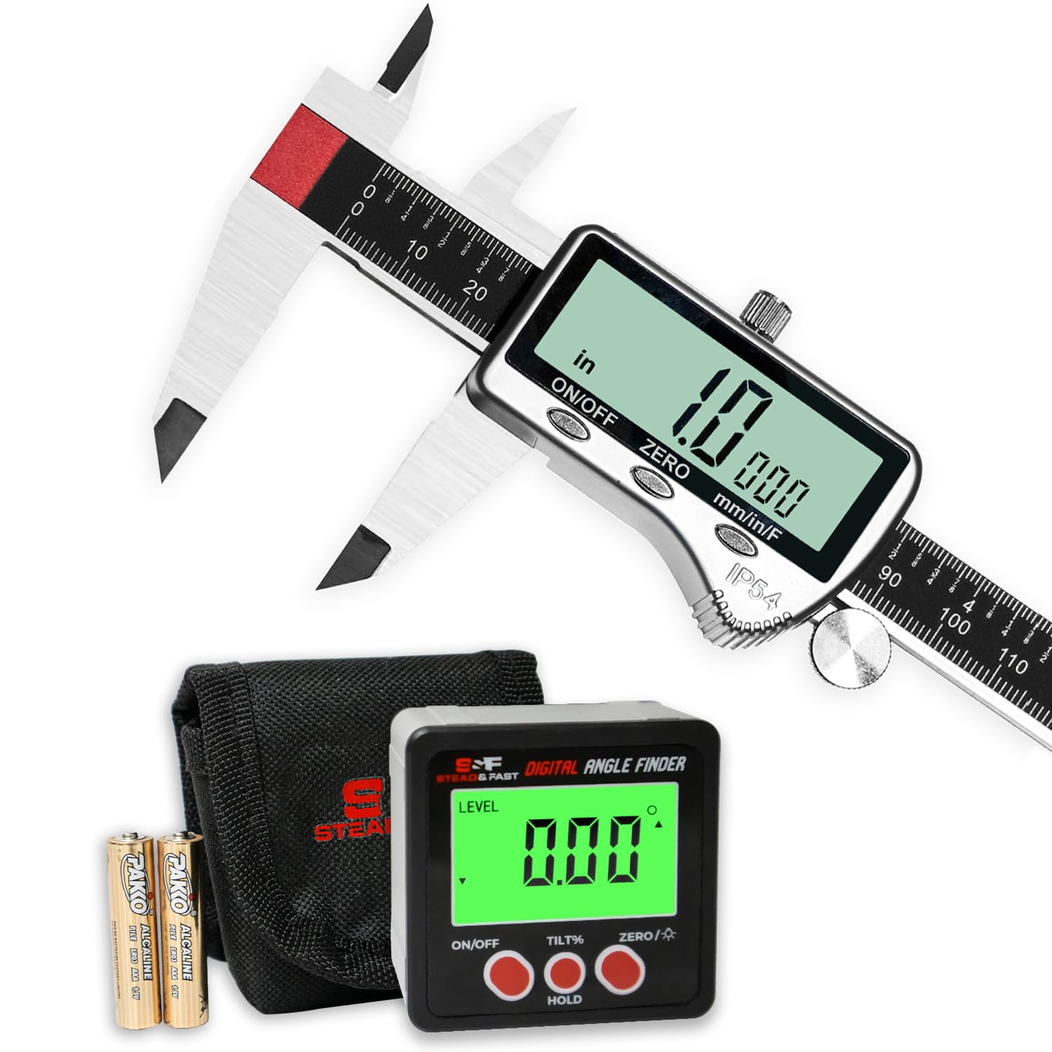 thumbnail interactive-video image 1 of S&F Digital Angle Finder - Magnetic Protractor For Woodworking & Construction 1 of 5