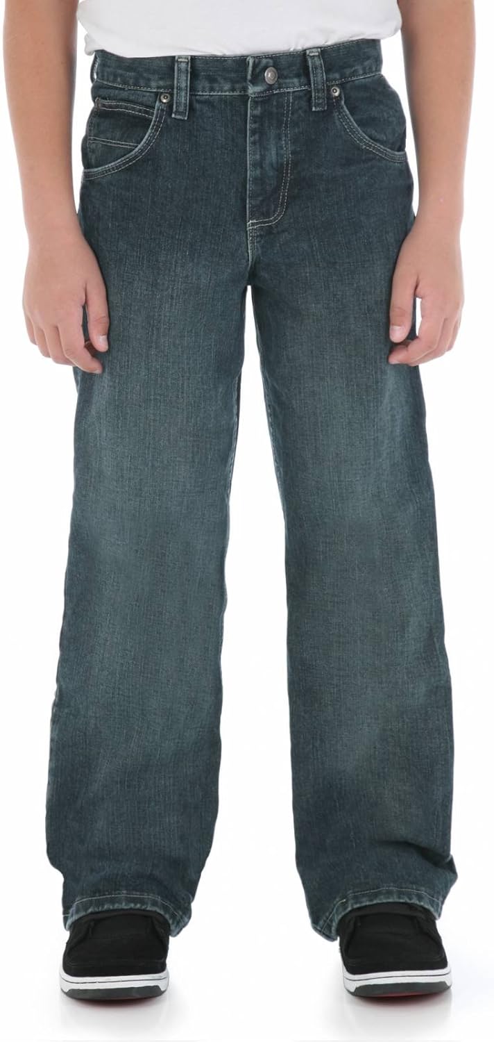 Wrangler Boys new Boot Cut Jeans size 16, Dark Wash blue