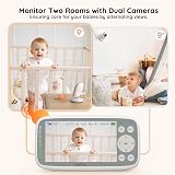 BOIFUN 2026 Baby Monitor Camera Night Vision 4 inch IPS 2-Way Talk No WiFi view 4