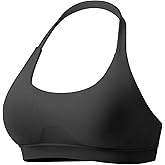 VOYJOY Women Workout Impact Bras Medium Low Support Halter Sports Bras Seamless Open Back Gym Padded Yoga Crop Top