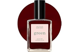 Manucurist Green Nail Polish Dark Pansy - Burgundy Dark Red Nail Polish - 9-Free, Plant-Based and Vegan - Manicure - Made in France - 0.5 fl oz