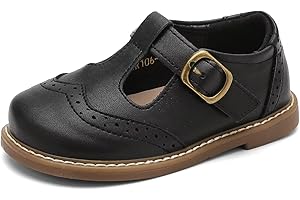 NEDAAN Toddler Girl Mary Jane Flat Dress Shoes