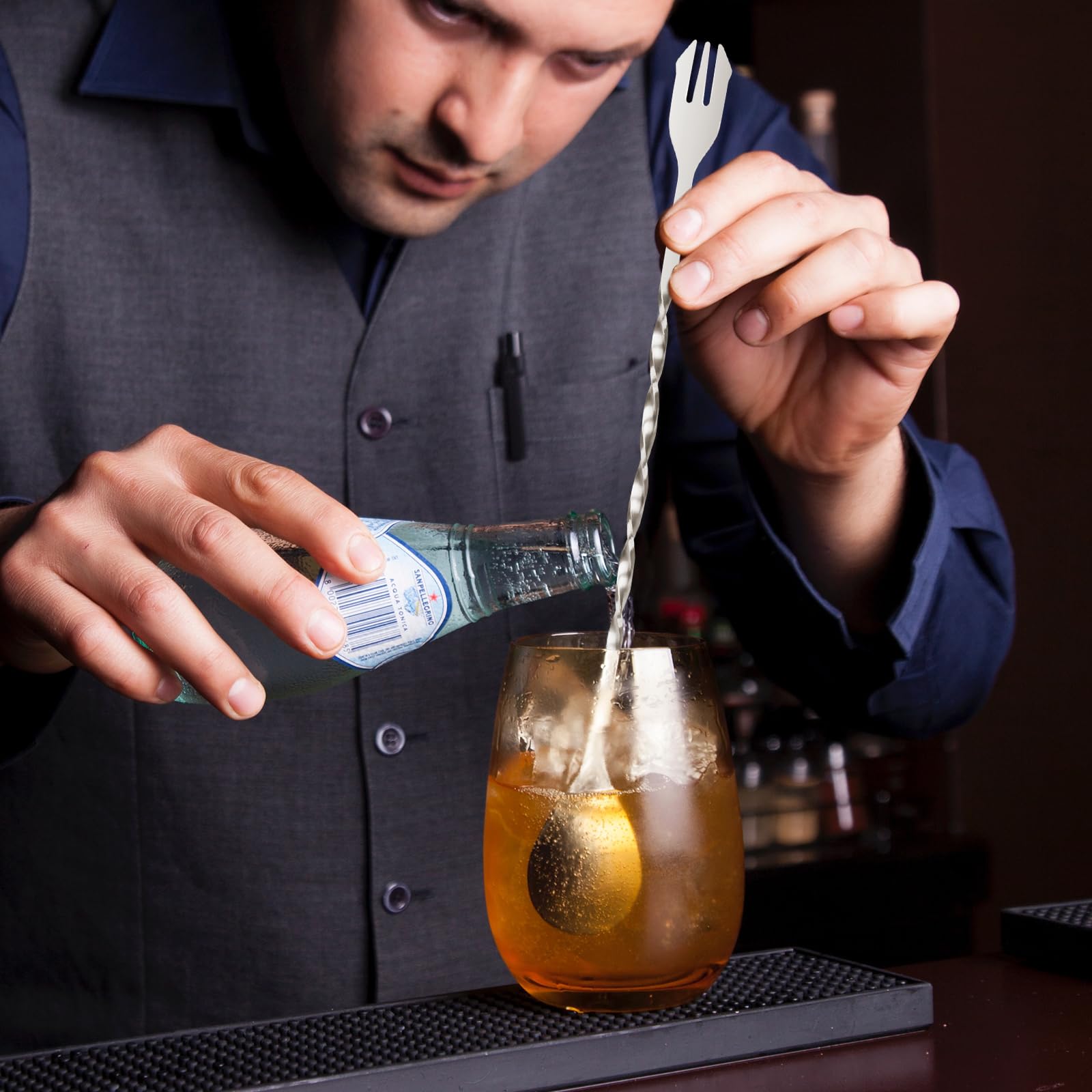 Ohtomber Cocktail Shaker Bartender Kit - 5PCS Cocktail Martini Shaker with Strainer, Muddler, Bar Spoon, Measuring Jigger for Bartending and Liquor Bottle Pourers, Drink Mixer Bar Tools - Image 6