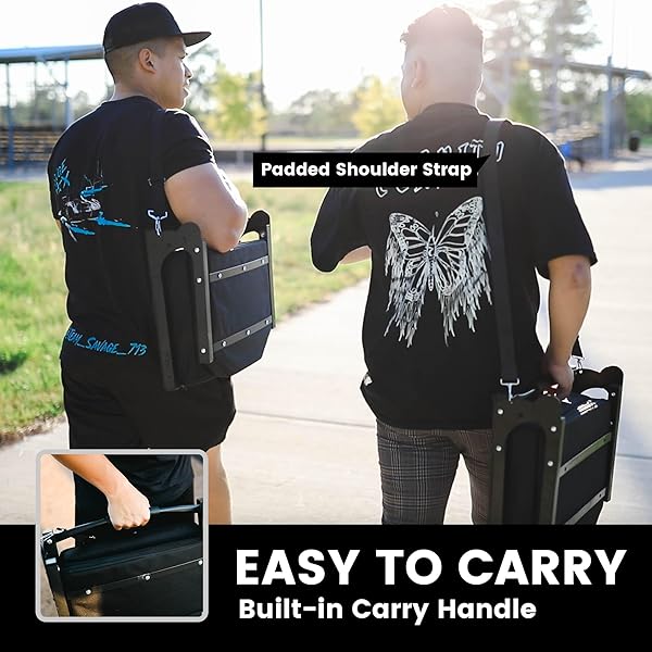 JAUNTIS STADIUM SEATS FOR BLEACHERS, BLEACHER SEATS WITH ULTRA PADDED COMFY FOAM BACKS AND CUSHION, WIDE PORTABLE STADIUM CHAIRS WITH BACK SUPPORT AND SHOULDER STRAP