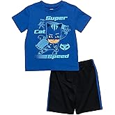 PJ Masks Gekko Owlette Catboy T-Shirt and Mesh Shorts Outfit Set Toddler to Little Kid