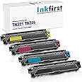 1 Set of 4 Inkfirst® Toner Cartridges Compatible Remanufactured for Brother TN221 TN225 Black Cyan, Magenta, Yellow MFC-9340C