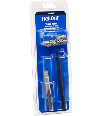 Helicoil Kit De Réparation De Filetage 25 Pièces M8 Kit De Réparation De Filetage Taraud, Foret, Kit D'outils De Réparation De Filetages Endommagés Pour Refiletage Interne