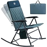 Timber Ridge 3-Level Adjustable Rocking Camping Chair, Ergonomic Padded High Back, Supports 300 LBS, Stable Anti-Tip Rocker, 