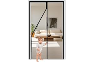 Keiare Magnetic Screen Door Heavy Duty Fiberglass Screen Door Mesh Net Closure with Automatic Block Closure Walk Through Easi