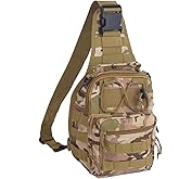 FAMI Outdoor Tactical Bag Backpack, Military Sport Bag Pack Sling Shoulder Backpack Tactical Satchel for Every Day Carry (CP)