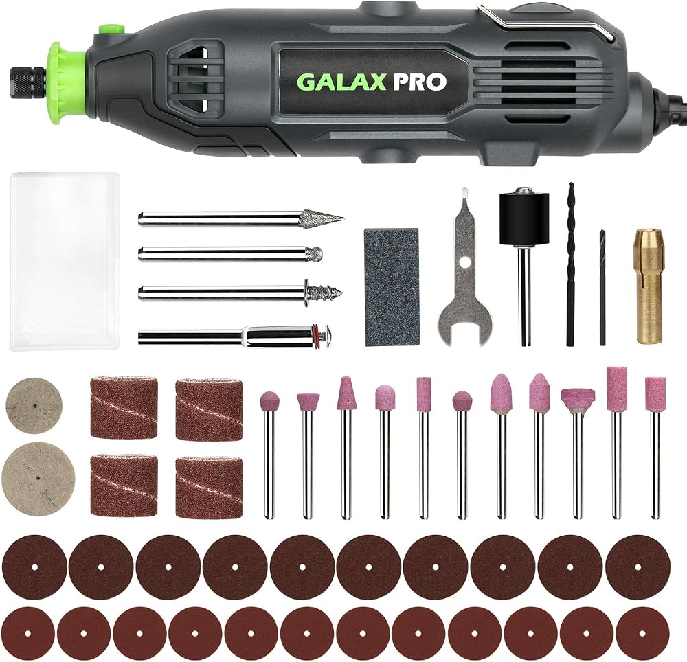 GALAX PRO Rotary Tool Kit 135W 7 Speeds 8000-35000 RPM with 48 Accessories