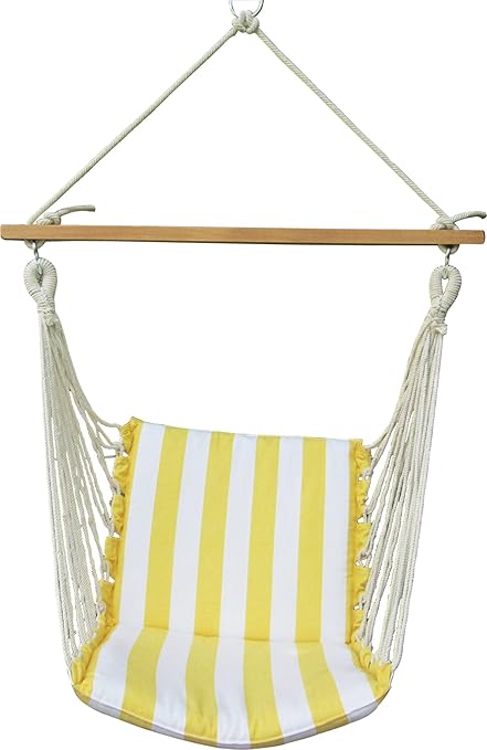 Oak N Oak Comfortable & Relaxing Indoor & Outdoor Hanging Chair Furniture/Hanging Hammock Chair Swing/Hanging Rope Swing Chair/Garden Hanging Chairs/Patio Swing Seat for Backyard, Bed Room, Porch, Beach - Magnolia Casual Maine