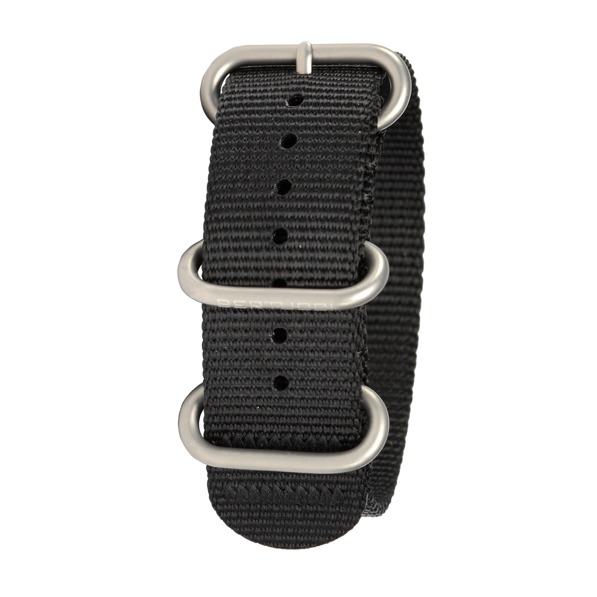 Correa de reloj de nailon BERTUCCI® - 22 mm - Negro