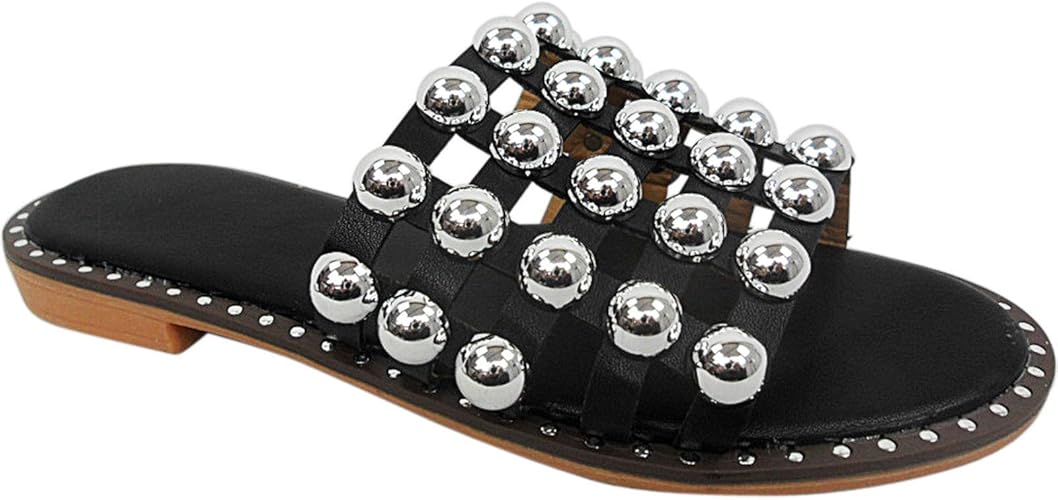 ladies studded sliders
