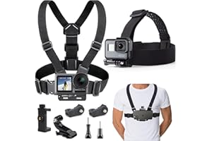 Jasonwell GoPro Chest Mount Strap - Phone Chest Strap Headband Mount Set Compatible with iPhone GoPro Hero DJI Osmo Suitable 