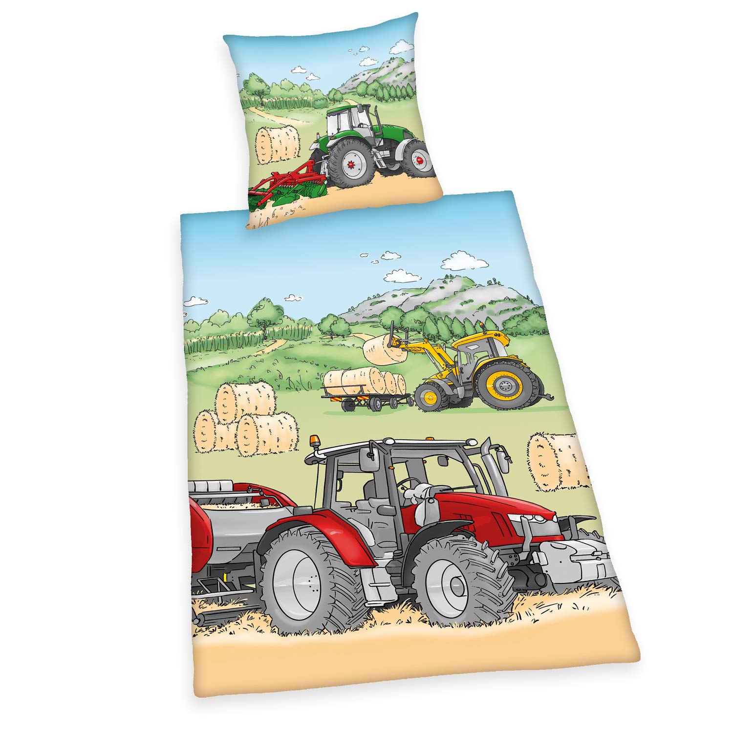 Herding Bedding Set, Cotton, Multicoloured, 80 x 80 cm, 135 x 200 cm