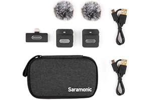 Saramonic Blink 100 B6 Ultra-Portable 2-Person Clip-On Wireless Mic System w/USB-C Receiver for iPhone 15, Android, Newer iPads & Computers