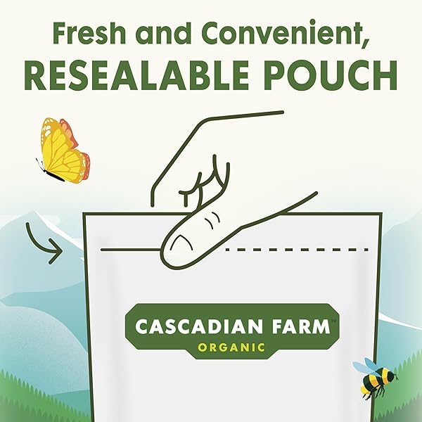 CASCADIAN FARM ORGANIC GRANOLA, OATS AND HONEY CEREAL, RESEALABLE POUCH, 11 OZ