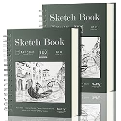 Sketch Book 5.5 X 8.5 - Spiral Sketchbook Pack of