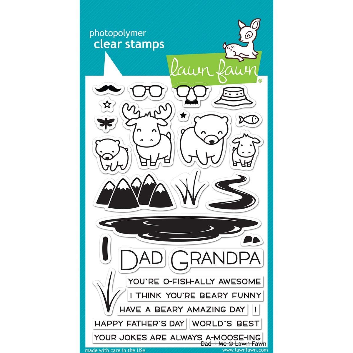 Lawn Fawn Dad & Me 4"x6" Clear Stamps LF1163