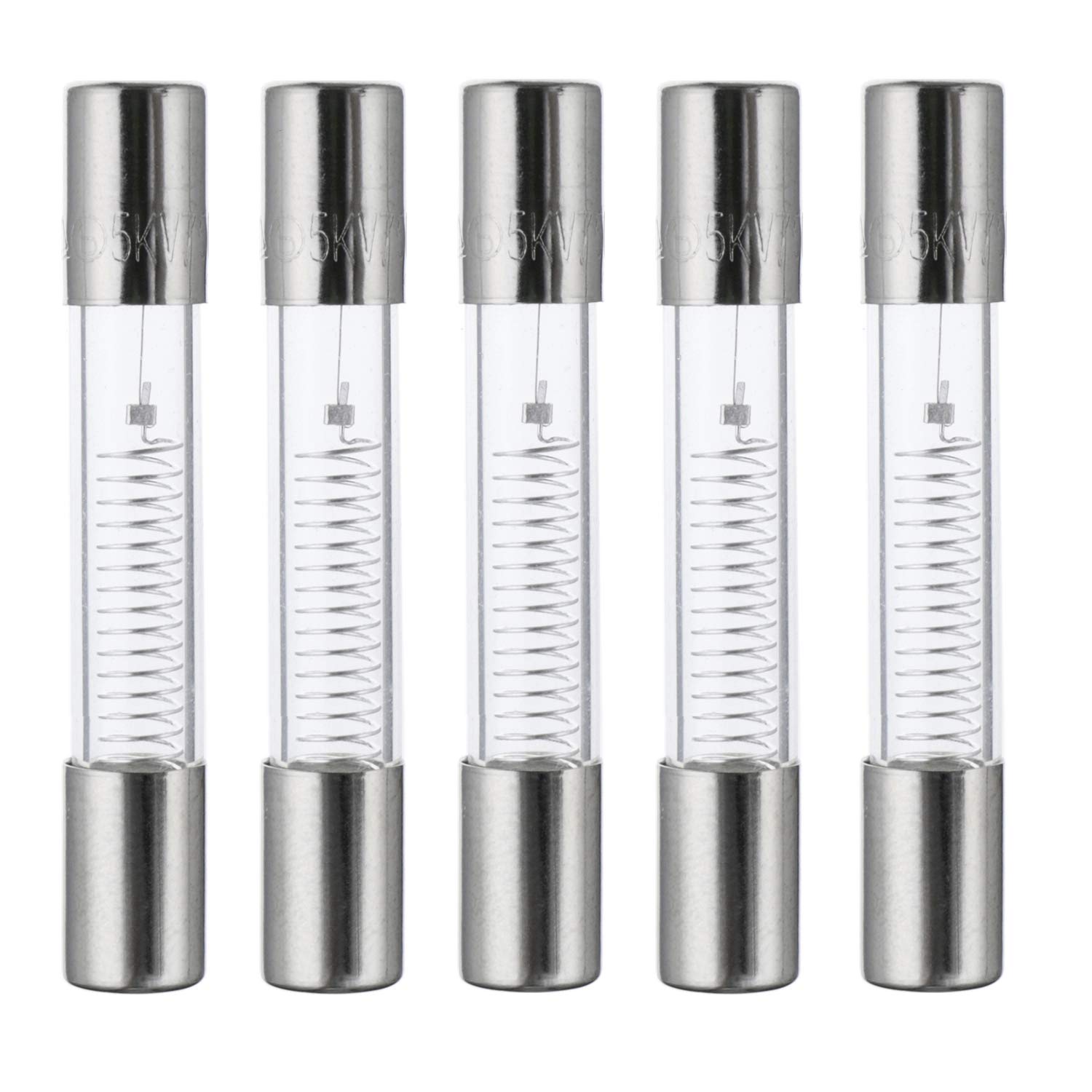 BOJACK 700 mA 5 KV 6 x 40 mm Fast Blow High Voltage Microwave Oven Protection Fuses 0.24 x 1.6 Inch 0.7 amp 5000 volt Glass tube fuse(Pack of 5 Pcs)