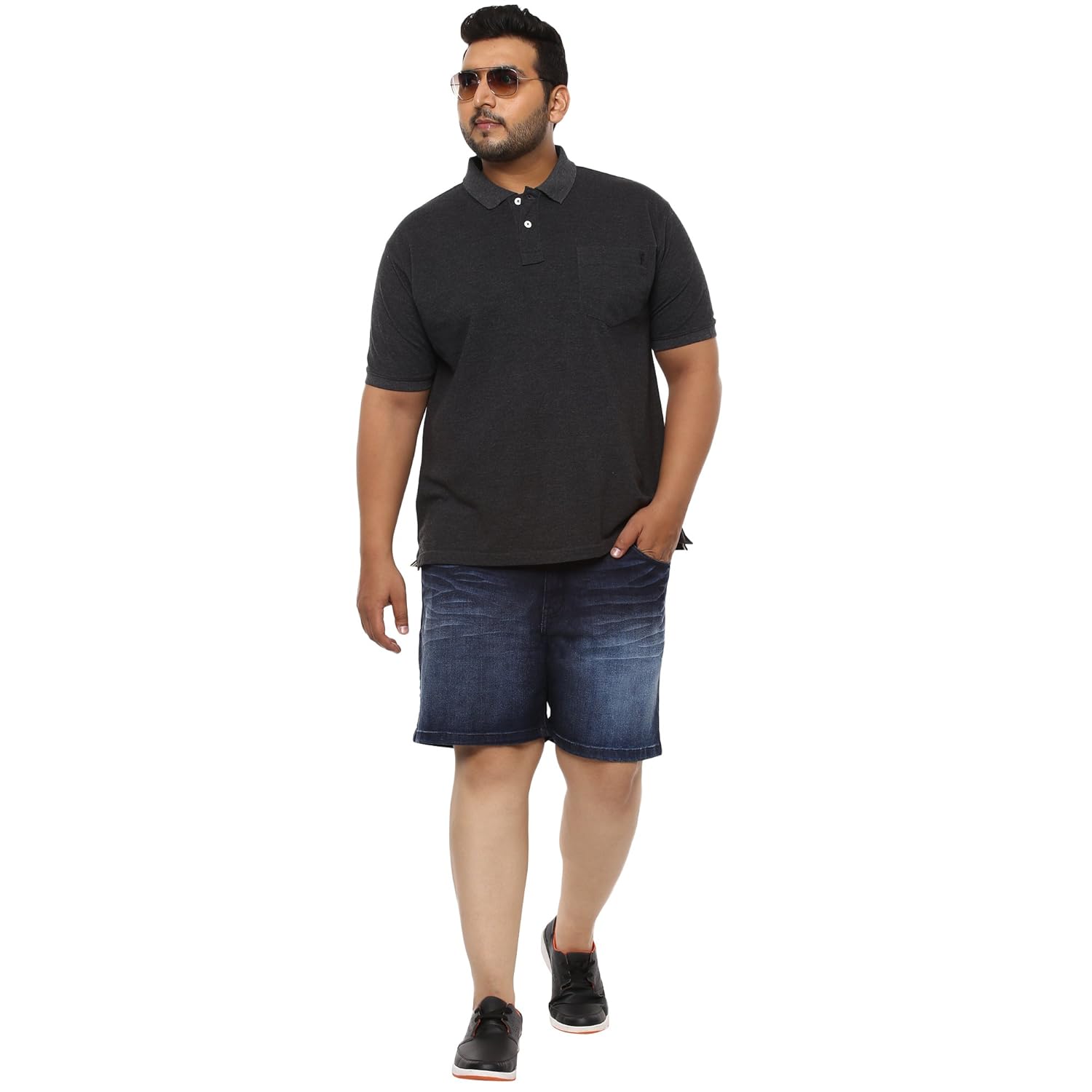 john pride men dark blue coloured shorts (sizes: 42-52)