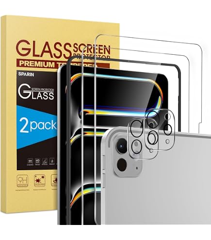 Protecteur D'Écran JETech Pour IPad Pro 13" M4 (2024) - Verre Trempé HD, Lot De 2 Avec Cadre D'Installation