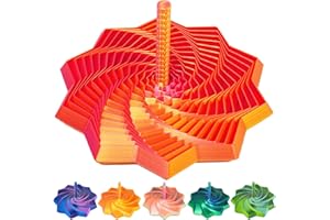 3D Printed Expanded Sensory Fidget Star, Spiral Decompression Star with Handle, Hexagonal Honeycomb Fidget Toy for Office Des