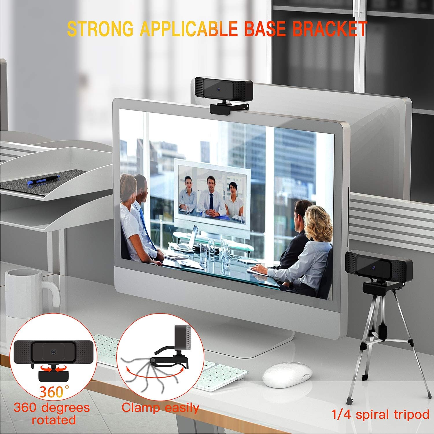Webcam with Microphone,AuKing Web Camera 1080P Full HD USB Computer Camera,Laptop Desktop PC Camera 110 Degree Widescreen Autofocus[Dual Noise Reduction] for Recording, Calling, Conferencing, Gaming: Computers & Accessories