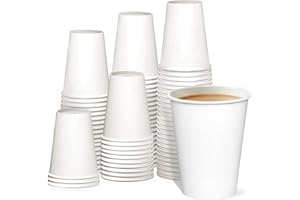 GUSTO [12 oz -100 Count] Disposable White Paper Cups, Hot Coffee Cups - Eco-Friendly Hot Cups - Formerly Comfy Package