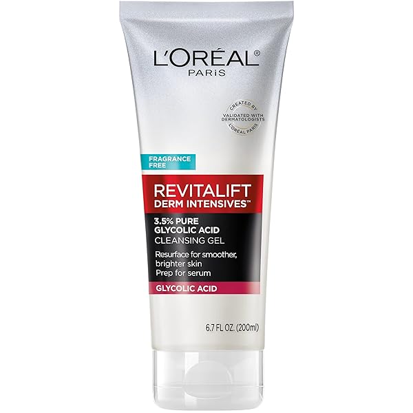 L’OREAL PARIS REVITALIFT 3.5% PURE GLYCOLIC ACID BRIGHTENING CLEANSING GEL WTH SALICYLIC ACID 6.7 FL OZ