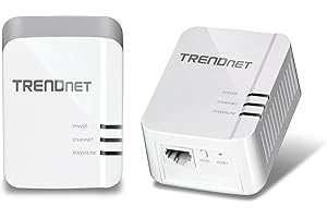 TRENDnet Powerline 1300 AV2 Adapter Kit, Includes 2 x TPL-422E Powerline Ethernet Adapters, IEEE 1905.1 & IEEE 1901, Gigabit 